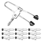 10 Pack Lever Action Grid Clamps, Stainless Steel Suspended Ceiling Tile Grip Clamps Jewelry Cushion Clamp Multifunctional Ceiling Grid Clip for Metalworking DIY Project