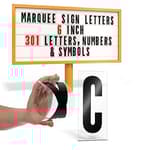 Sign Letters, Marquee Letters, Marquee Sign, Markee, Plastic, Acrylic, Changeable, for Board, Letterboard, Billboard, Church, Outdoor, 6 Inch Character on 7 in Panel, 301 PC, with Numbers
