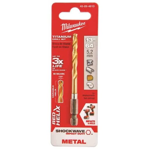 Shockwave Red Helix Titanium Drill Bit