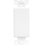 Blank Adapter Insert for Decorator Wall Plates, Unbreakable Polycarbonate Thermoplastic, ETL Listed, 6001-W, White, Standard/Regular