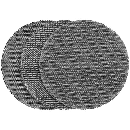 3 in. Assorted 80, 120, 180 Grit Mesh Sanding Discs with Pad Saver