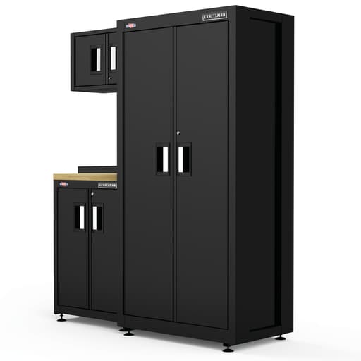 63 in-Wide Welded Metal Storage Suite with Cabinet Storage (4 pc)