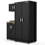63 in-Wide Welded Metal Storage Suite with Cabinet Storage (4 pc)