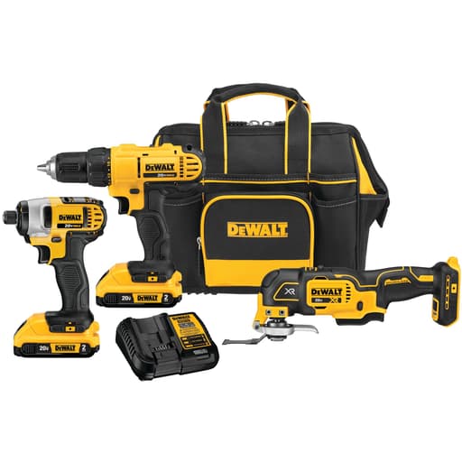 20V MAX 3-Tool Combo Kit with Contractor Bag