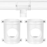 2 Sets PVC 3-Way Saddle Tee Fitting Kit with Heavy-Duty Clamps – 4 x 3 Irrigation Pipe Connector for Water Supply, Drainage, Sewer Systems – Leak-Proof DIY Plumbing