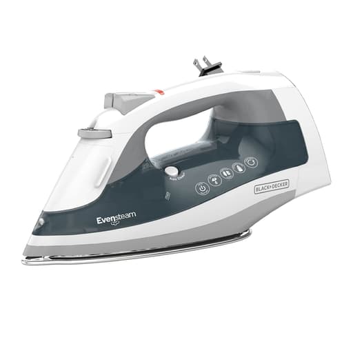 One Step Steam Iron with EvenSteam Stainless Steel Soleplates and SmartSteam Control