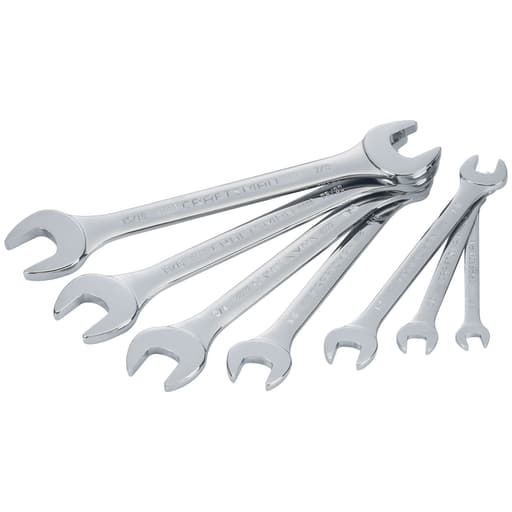 7 Pc Open End Wrench Set