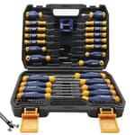 SUNHZMCKP Magnetic Screwdriver Set 66-Piece, S2- Alloy Tool Steel, Includes Slotted/Phillips/Torx Mini Precision Screwdrivers, Replaceable Screwdriver Bits With Sturdy tool box