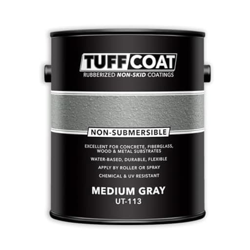 UT-113 Medium Gray - 1 Gallon: Medium Texture, Non-Submersible, Water-Based, Rubberized Non-Skid Coating