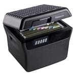 Charcoal Gray Waterproof and Fireproof Safe, Lock Box with Keypad for Documents and Hanging File Folders, Exterior: 14.1 x 16.6 x 13.8 Inches, ‎FHW40300