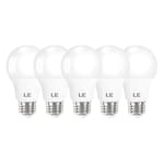 LE LED Light Bulbs 60 Watt Equivalent, 9W 800 Lumens Non-Dimmable, Daylight White 5000K, A19 E26 Standard Medium Base, 10000 Hour Lifetime 5 Count
