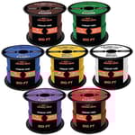 14 Gauge Automotive Primary Wire (100ft Each – 7 Color Bundle Set)– Durable Primary/Remote, Power/Ground Electrical Wire for Trailer, Car Audio, Lighting Circuits – 700ft Total
