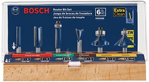 6-piece Multi-Purpose Router Bit Set