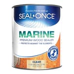MARINE - 1 Gallon Penetrating Wood Sealer, Waterproofer & Stain. Water-Based, Ultra-low VOC formula for high-moisture areas to protect wood docks, decks, piers & retaining walls.