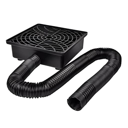 Catch Basin Gutter Downspout Extensions, 12"×12" Low Profile Catch Basin Downspout Extender with 2" ID Flexible Pipe, No Deep Dig Needed, Rainwater Diverter, Pipe Stretched Length 8.2ft