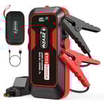 ET03 Car Jump Starter 4000A Jump Starter Battery Pack for Up to 8.0L Gas and 7.0L Diesel Engines, 74Wh Portable 12V Jump Box with USB Ports, LCD Display, Storage Case, and LED Light