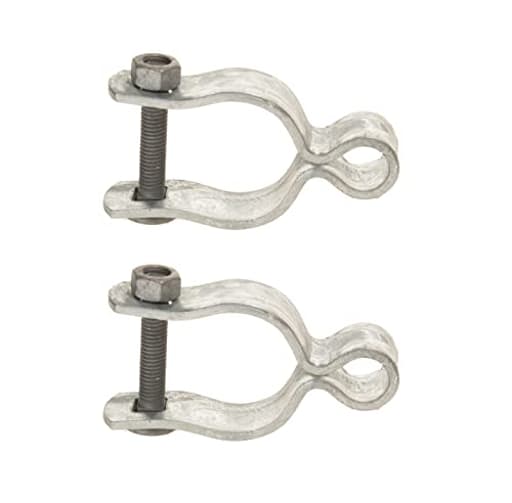 2 Pack Chain Link Fence Frame Gate Post Female Hinge with Bolts and Nuts
