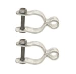 2 Pack Chain Link Fence Frame Gate Post Female Hinge with Bolts and Nuts