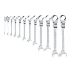 Flex Head Ratcheting Wrench Set, 12‑Piece (SAE)