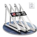 Solar Panel Mount Brackets, 2 Sets 45 inch with Foldable Tilt Legs, Suitable for 2-4pcs 180 200 300 400 500 Watt Solar Panel, Adjustable Mounting Brackets for Roof, RV, Boat, and Off-Grid