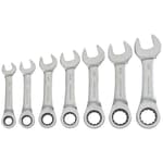 SAE Stubby Ratcheting Wrench Set (7 pc)