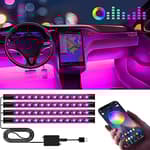 Led Lights for Car Accessories Interior, Christmas Stocking Stuffers for Men Women Teen Girls, White Elephant Gifts for Adults, APP Control with USB Port Color Change Lights for Truck Decor