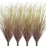 12Pcs Artificial Grass Plants, Faux Shrubs Wheat Grass, Artificial Tall Grass Fake Plants for Outdoor Decor,Artificial Greenery Stems Weed for Room Indoor Home Decor（Light Purple）