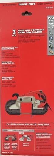 10/14 TPI Standard Deep Cut Portable Band Saw Blade