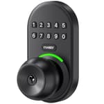 Keypad Smart Door Knob Lock, Yamiry Keyless Entry Digital Lock with Handle, Electronic Code Knob for Front Door, Easy Installation