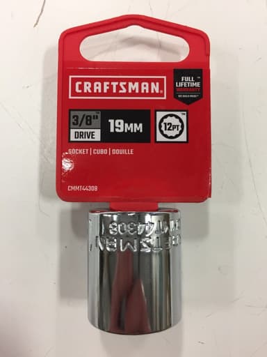 19 mm X 3/8 in. drive Metric 12 Point Standard Socket