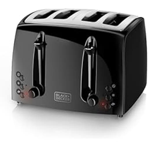 4-Slice Toaster (Extra-wide, Black)