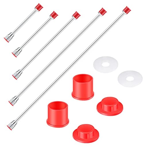 5 Pieces Airless Paint Sprayer Tip Extension Pole Extension Rod for Airless Painting Spray Gun with Red Guard