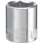 3/8-in Drive 19mm 6 Point Shallow Socket