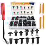 - GRC-33 240PCS Bumper Retainer Clips Car Plastic Rivets Fasteners Push Retainer Kit Most Popular Sizes Auto Push Pin Rivets Set -Door Trim Panel Fender Clips for GM Ford Toyota Honda Chrysler