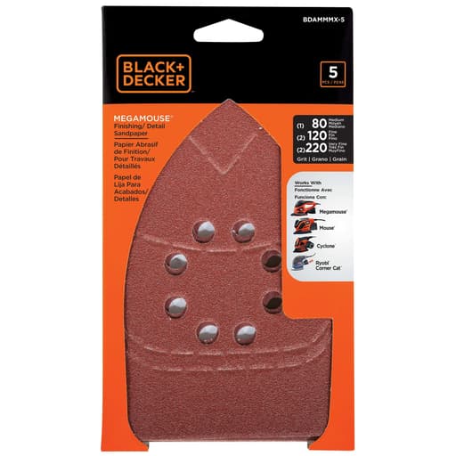Mega MOUSE Assorted Sandpaper, 5-Pack
