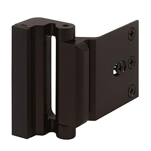 U 11126 Door Reinforcement Lock – Add Extra, High Security to your Home and Prevent Unauthorized Entry – 3 In. Stop, Aluminum Construction, Bronze