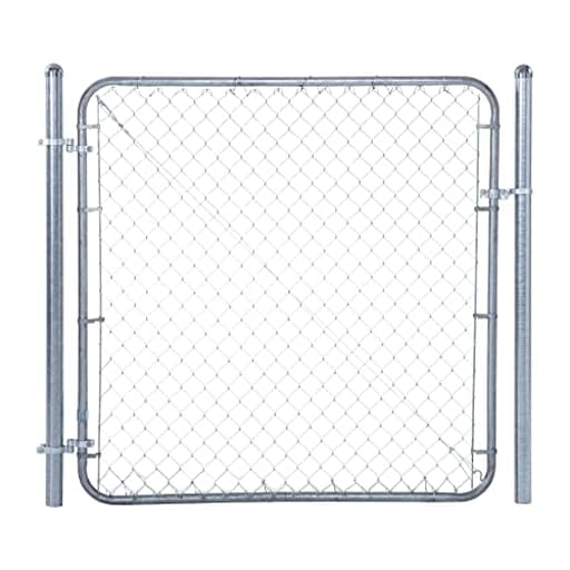 Adjust-A-Gate Chain Link Fence Gate w/Round Frame, Fits 24-72 in. Openings & Up to 12 ft. - Heavy-Duty Outdoor Reinforcement & Accessories for Gates and Fences
