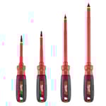 4 Piece 1000V Insulated Screwdriver Set with Square Recess