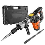 Demolition Jack Hammer, MAX 1400W Electric Jackhammer Heavy Duty, 2900 BPM Concrete Breaker 2pcs Chisels Bits Chipping W/Case, Gloves