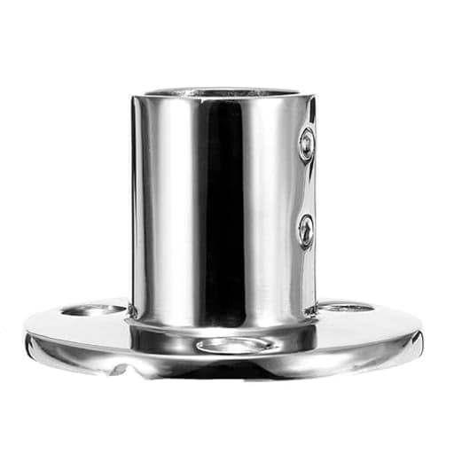 Heavy Dudy Marine Boat Round Base，316 Stainless Steel Yacht Hand Rail Fitting Rail Tube Stanchion Base Column Accessories