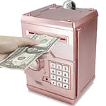 Mini ATM Piggy Bank ATM Machine Best Gift for Kids,Electronic Code Piggy Bank Money Counter Safe Box Coin Bank for Boys Girls Password Lock Case