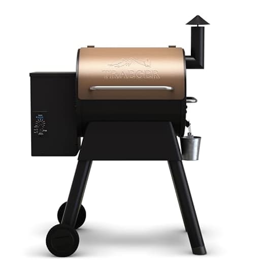 Grills Pro 22 Wood Pellet Grill & Smoker, Electric Pellet Smoker Grill Combo, 6-in-1 BBQ Versatility, 572 sq. in. Grilling Capacity, Meat Probe, 450 Degree Max Temperature, 18LB Hopper, Bronze