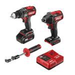 Brushless 20V Heavy Duty Hammer Drill & Impact Driver Kit