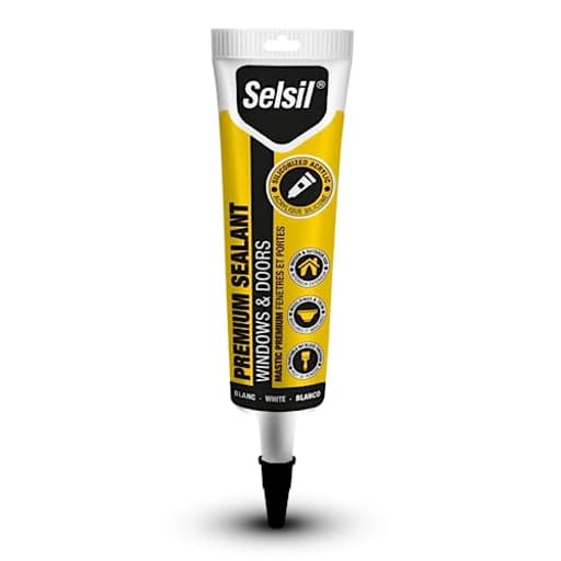 Siliconized Super Acrylic Latex Sealant, Indoor & Outdoor Paintable Caulk - Flexible, Weather & Moisture Resistant, White Caulking for Baseboards, Windows, Doors & More - 5.5 oz