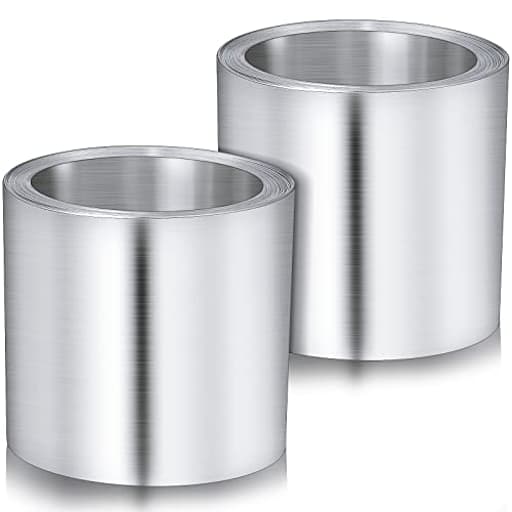 4'' x 50' Aluminum Roll Flashing for Roof and Garden, Prevents Roofing Stains, Roof Strip for Moss and Mildew Prevention