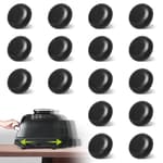 Black Appliance Slider, 16 Pcs Self Adhesive Appliances Sliders Countertop Caster Wheels, Kitchen Essentials Organization Home Must Have Gadgets