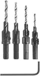 Hex shank screw pilot bit set (5-piece)