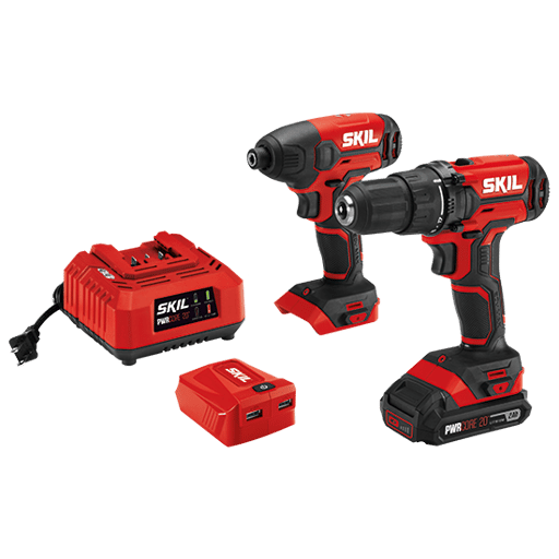 20V 3-Tool Kit: Drill Driver, Impact Driver, PWRAssist USB Adapter