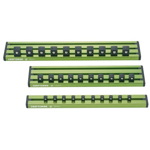 Magnetic Green Socket Rails (3 PK)