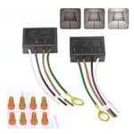 Touch Lamp Switch 2 Pack, Touch Lamp Control Module for Dimmable LED, Incandescent, Halogen Bulbs, Lamp Switch Replacement Kit, Touch Dimmer Sensor with 3 Levels Brightness and Wiring Caps